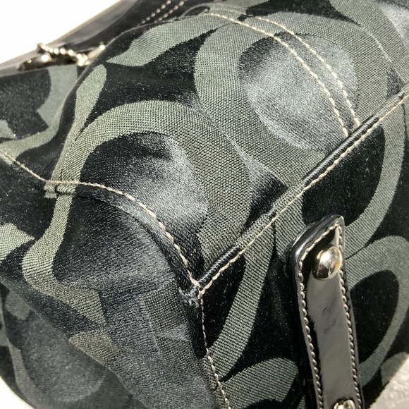 Coach Signature Black Madison Audrey Satchel Shoulder Tote - Picture 13 of 16